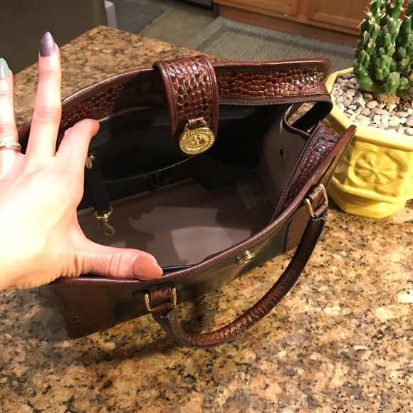 Vintage Brown & Black Brahmin Purse - Picture 3 of 8